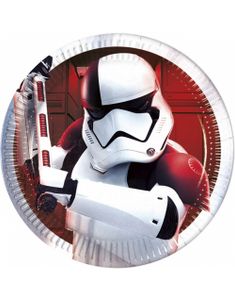 8 stk Små Paptallerkner 20 cm - Star Wars The Last Jedi