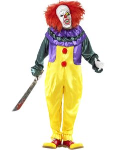 Klassisk Horror Klovn - Kostume til Mand
