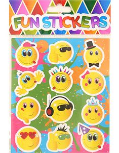 12 stk. Emoji Klistermærker