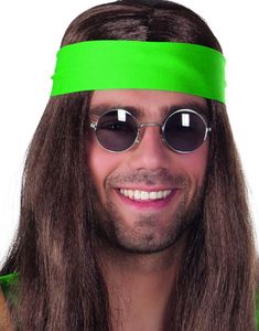 Sølvfarvede Hippiebriller med Sort Glass