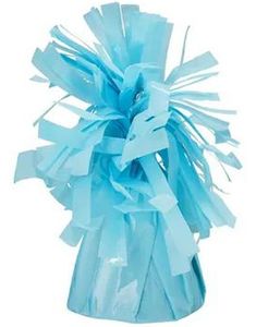 Ballongvekt i Folie med Frynser - Lys Blå
