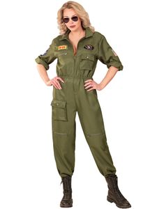 Top Gun Inspireret Jumpsuit Damekostume