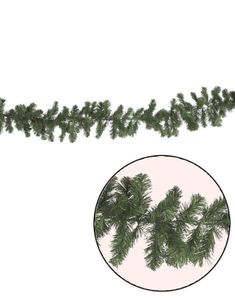Fyldig Grønn Julegirlander med grener 210 cm