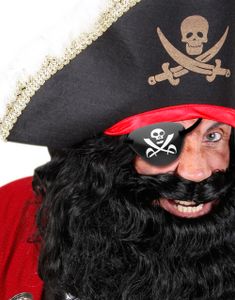 Sort Pirat Øjenklap - Kostumetilbehør