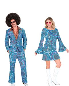 Parkostume – Blomstret Blå Hippie