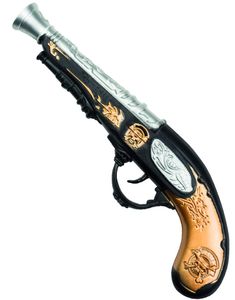 Sort Piratpistol 28 cm