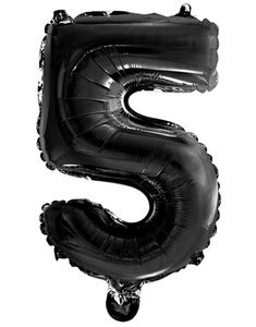 Tallet 5 - Sort 41 cm Folieballon