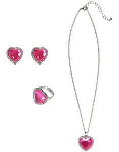 Smykkesæt med Hjerter til Børn 3 Dele