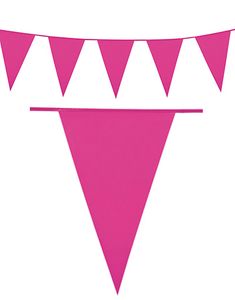 10 Meter Banner med Rosa Vimpel Flag