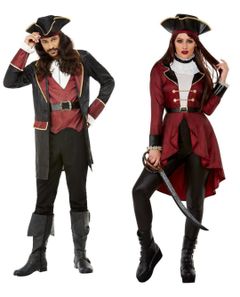 Parkostume – Deluxe Sværdkæmpende Piratkostume