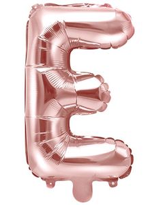 Bogstav E - Rosenguldfarvet 35 cm Folieballon