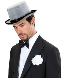 Grå Tophat m/Sort Kant