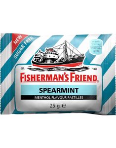 Sukkerfri Fisherman's Friend med Smak av Spearmint 25 g 