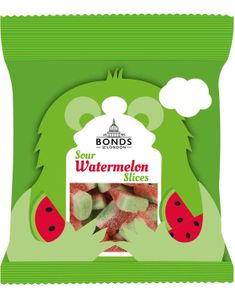Sour Watermelon Slices - 55 g Bonds of London (UK)