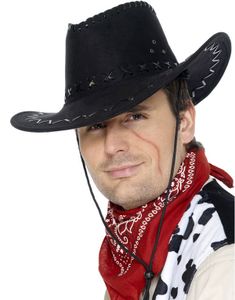 Semsket Sort Cowboyhat