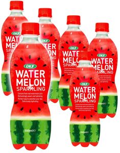 20 stk OKF Fruit Sparkling Watermelon - Sodavand med Vandmelonsmag - Hel Kasse 20x500 ml (Korea)