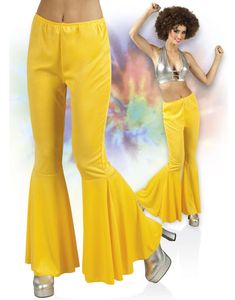 Gul Retro Trompetbukser til Dame