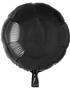 Rund Sort Folieballon 46 cm