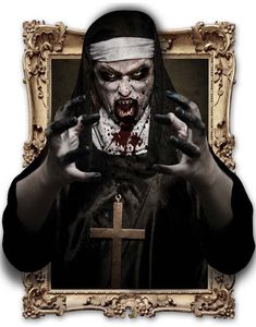 Demonisk Nonne Klistremerke Veggdekorasjon 70x80 cm