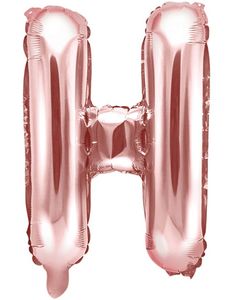Bogstav H - Rosenguldfarvet 35 cm Folieballon