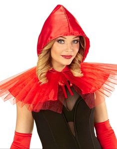 Rødhætte Inspireret Skulderkappe med Hætte