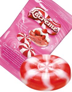 DATO PRODUKT - 300 stk Lacreme Sukkerfri Jordbær-Slik - Vidal (31.10.2025)