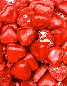 130 stk Hjertechokolade med Hvid Hasselnød-Creme - Stor Pose 1 kg