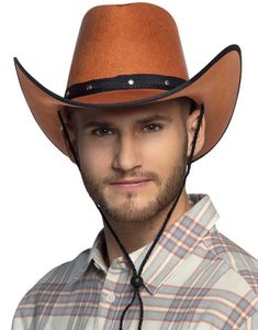 Brun Cowboyhat med Nitter