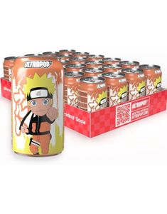 24 stk Naruto Orange Soda - Sodavand med Appelsinsmag - ULTRAPOP - Hel Karton 24x330 ml (Japan)