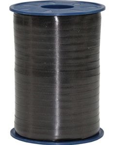 500 meter Sort Ballon/Gavebånd - 5 mm Bred