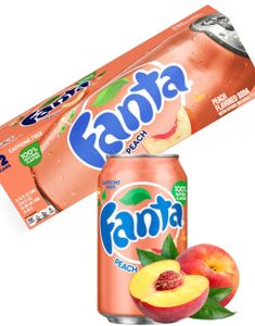 12 stk Fanta Peach 355 ml - Hel Eske (USA Import)