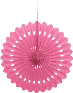 1 stk Rosa Dekorvifte af Silkepapir 40 cm