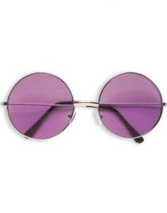 Store Runde Hippie Briller - Lilla
