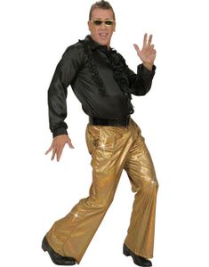 Holografisk Disco Trompetbukser  - Guld