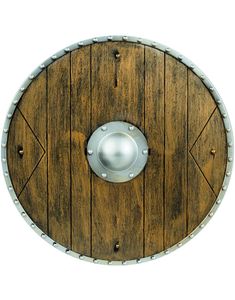 Brunt og Sølvfarvet Skjold 40 cm