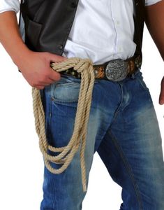 Beige Tvinnet Tau 250 cm - Kostymetilbehør