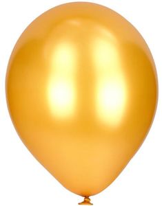 8 stk 20 cm - Guldfarvet Metalisk Balloner