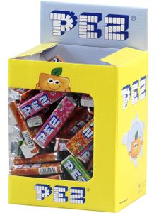 DATO PRODUKT - 100 stk Pez Refills i Forskellig Smag - Hel Æske (31.03.2026)