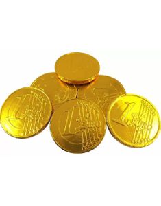 120 stk Chokolademønter med Motiv af Euro Mønt