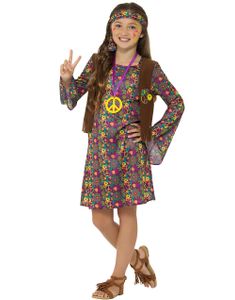 Sødt Hippie Børnekostume med Smykke og Pandebånd