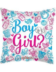 Boy or Girl - Puteformet Folieballong ca 46 cm - Gender Reveal