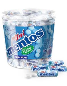 120 stk Mini Mentos med Mintsmak i Bøtte 1260 gram