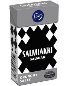 Fazer Salmiakki Cruncy Salty - Pastilleske med Knasende Salte Salmiakk/Lakris Pastiller