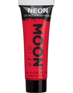 Rød Neon UV/Blacklight Ansigts- og Kropsmaling 12 ml