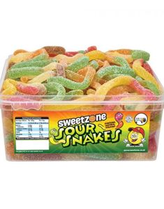 120 stk Sweetzone Sour Snakes - Hel Boks 960 gram