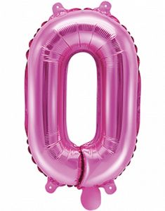 Tallet 0 - Rosa 35 cm Folieballon