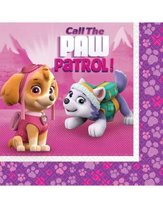 16 stk. Servietter 33x33 cm - Paw Patrol Girls