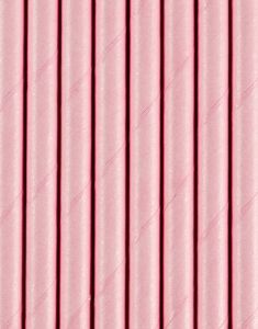 10 stk. Lyserøde Papirsugerør