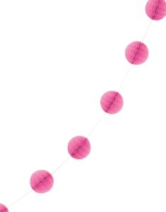 Rosa Honeycomb Guirlander 213 cm