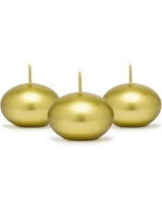 50 stk Guldfarvet Flydende Stearinlys 4 cm